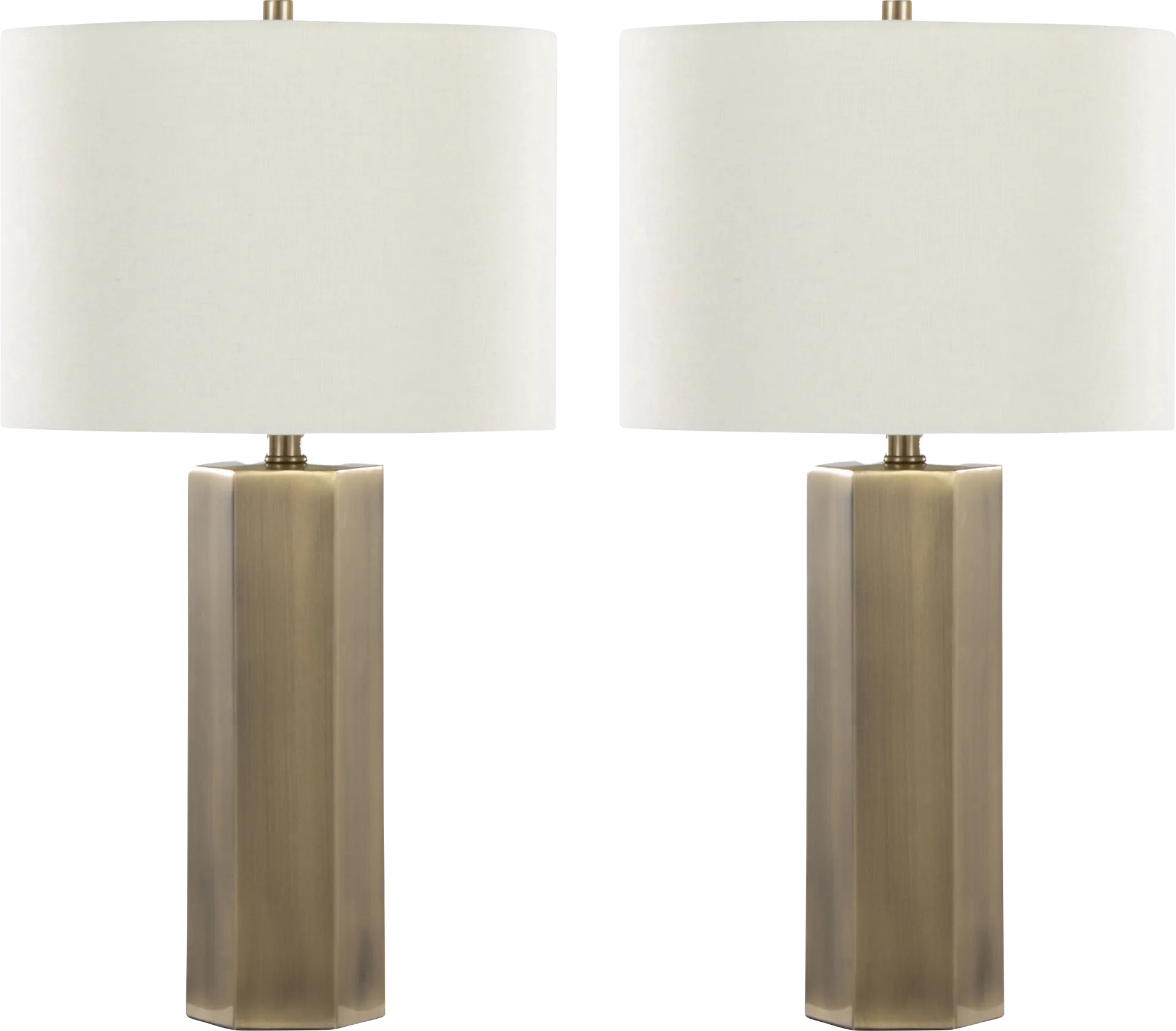 Wykes Isle Brass Lamp, Set of 2 - Image 1