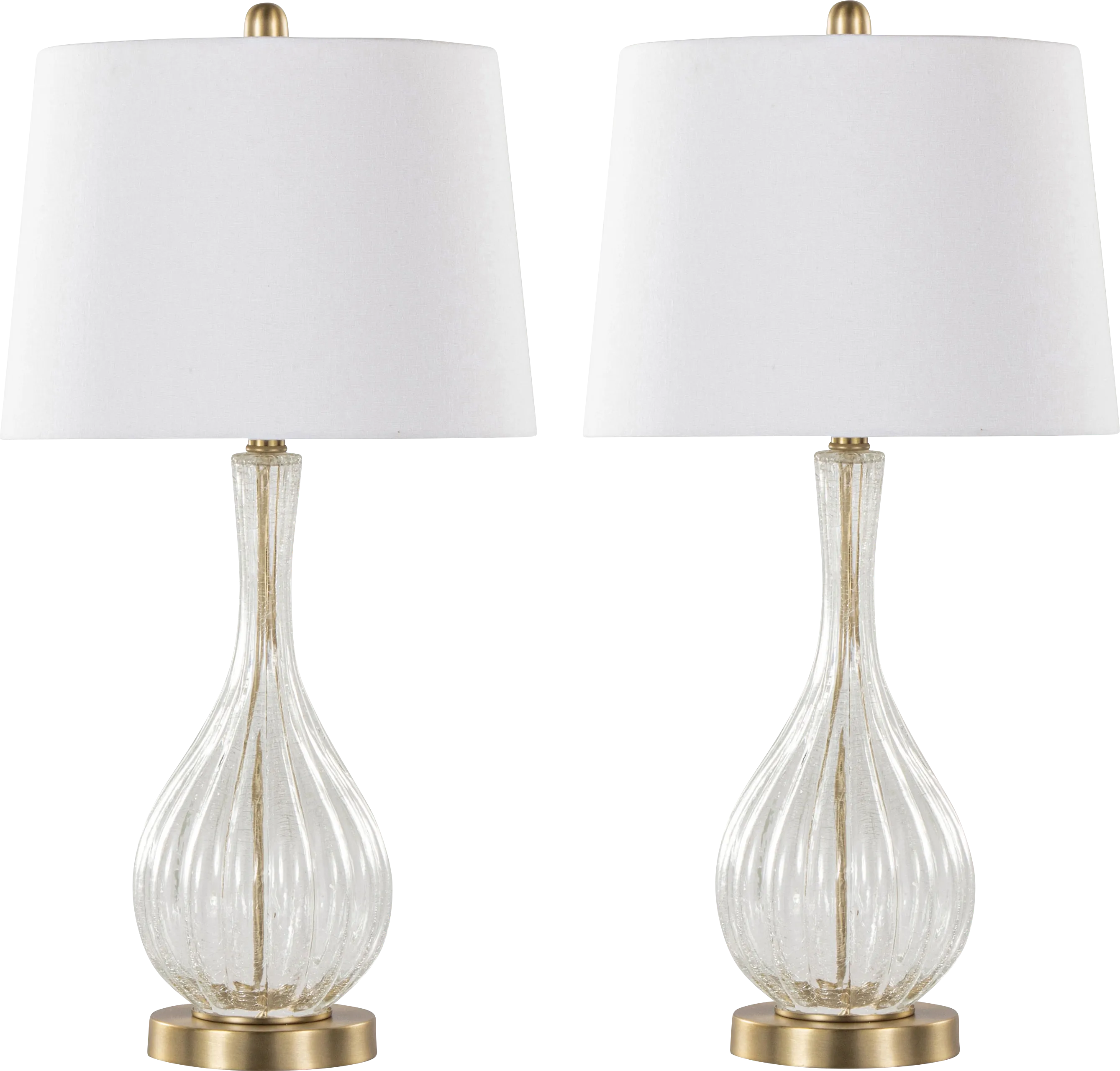 Vulcan Bend Clear Lamp, Set of 2