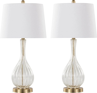 Vulcan Bend Clear Lamp, Set of 2