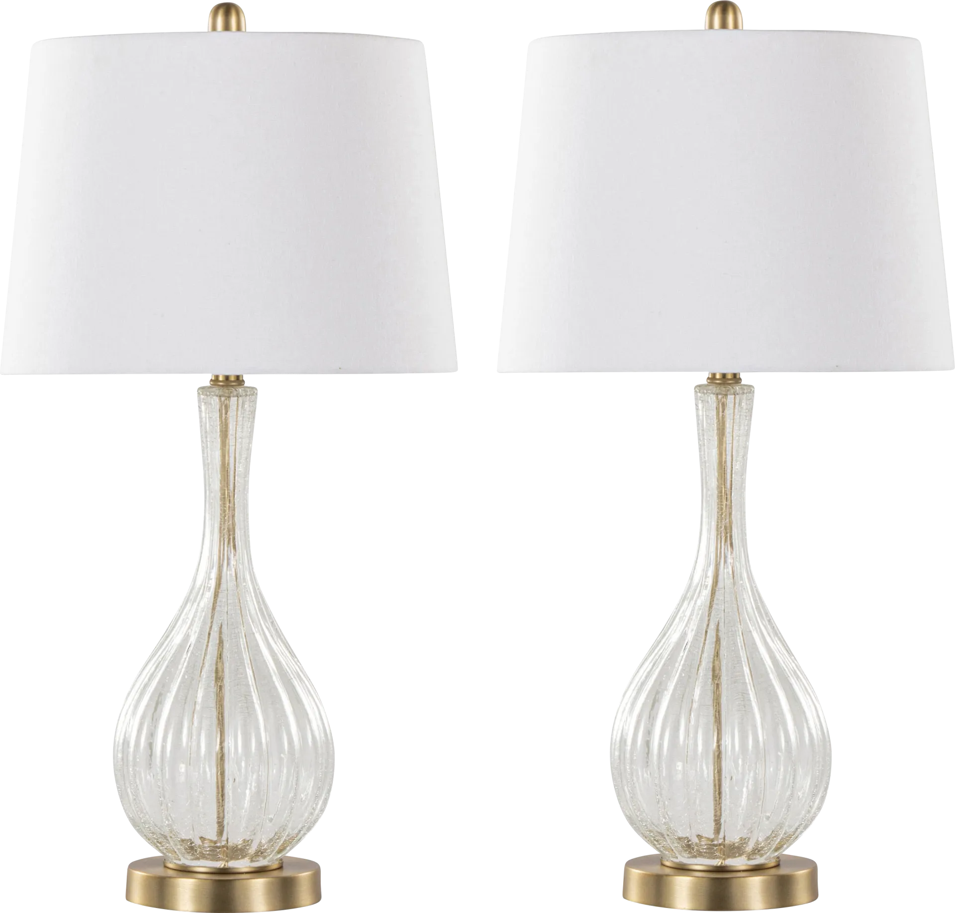 Vulcan Bend Clear Lamp, Set of 2 - Image 1