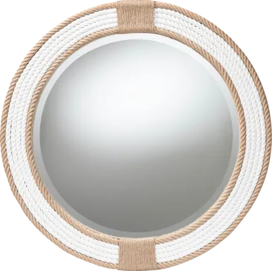Forestsys White Round Mirror