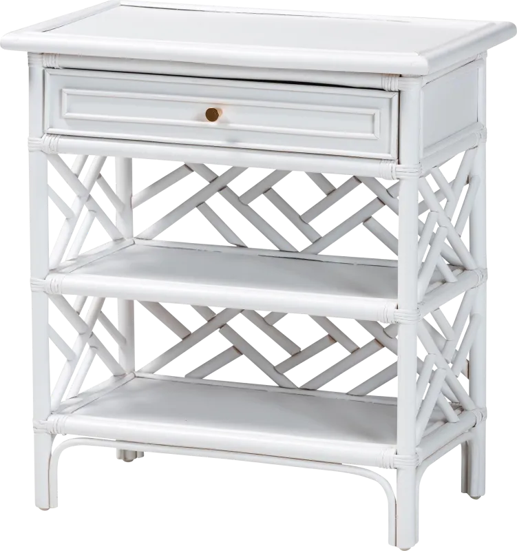Hogpoly White Nightstand
