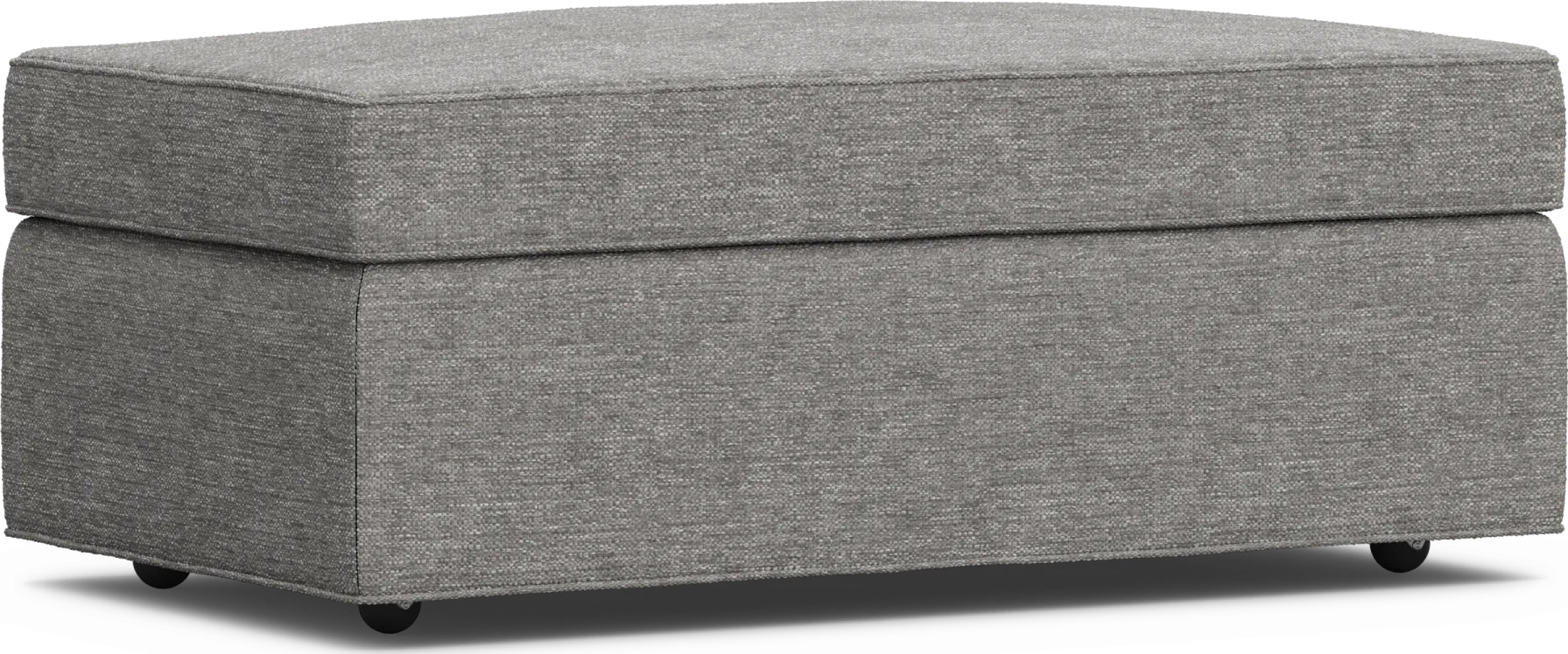 Bellingham Gray Textured Storage Ottoman - Image 1