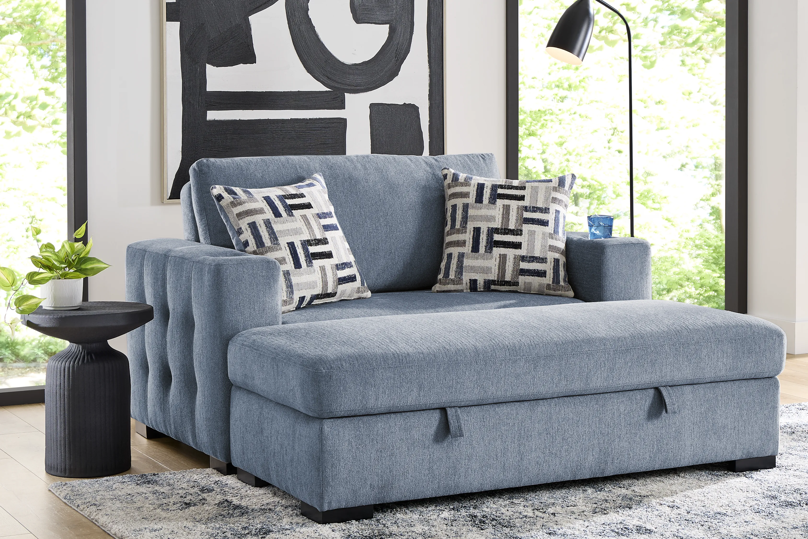 Geneva Blue 2 Pc Chaise - Thumbnail - Image 2