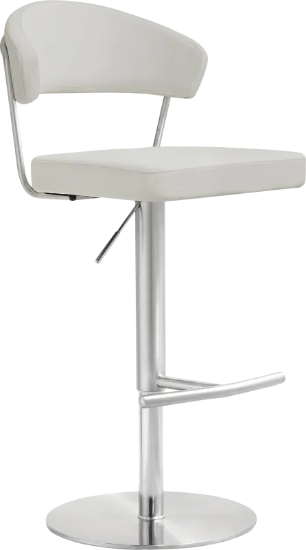 Cosmo Light Gray Adjustable Swivel Barstool