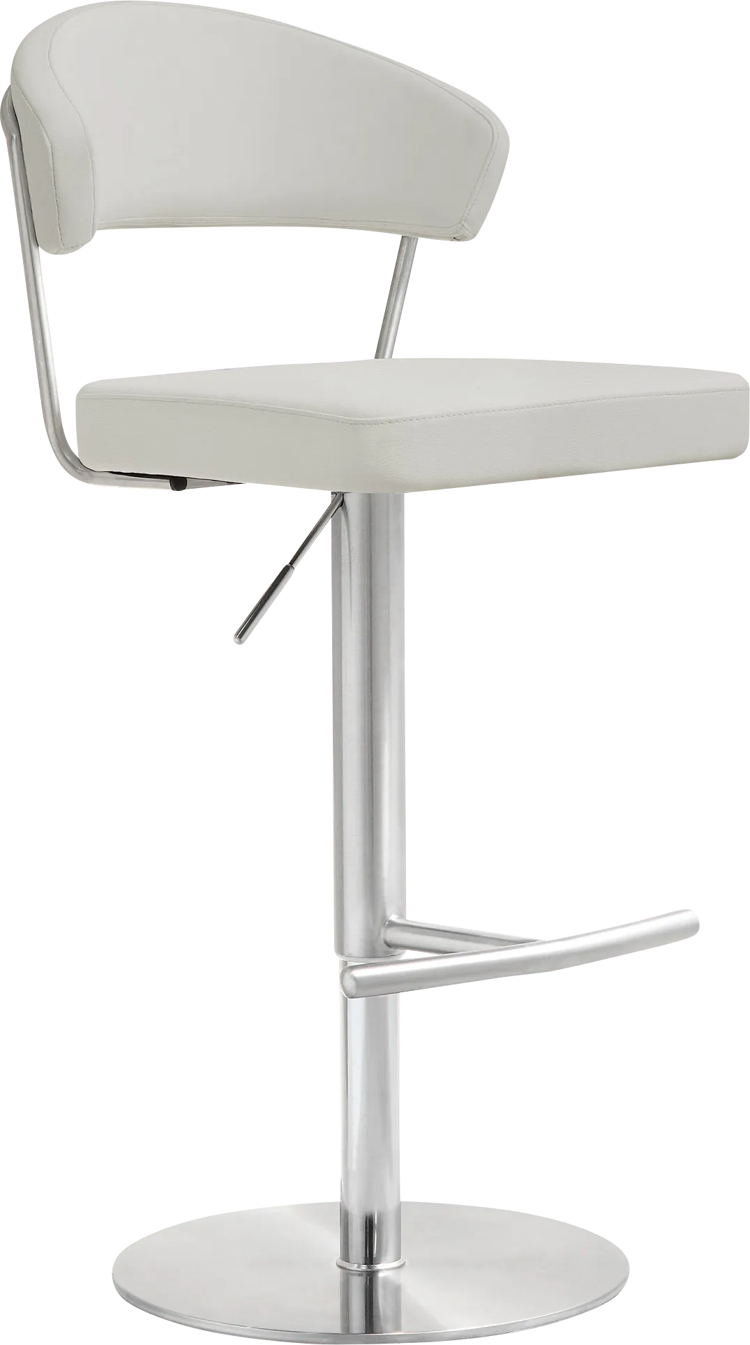 Cosmo Light Gray Adjustable Swivel Barstool - Image 1