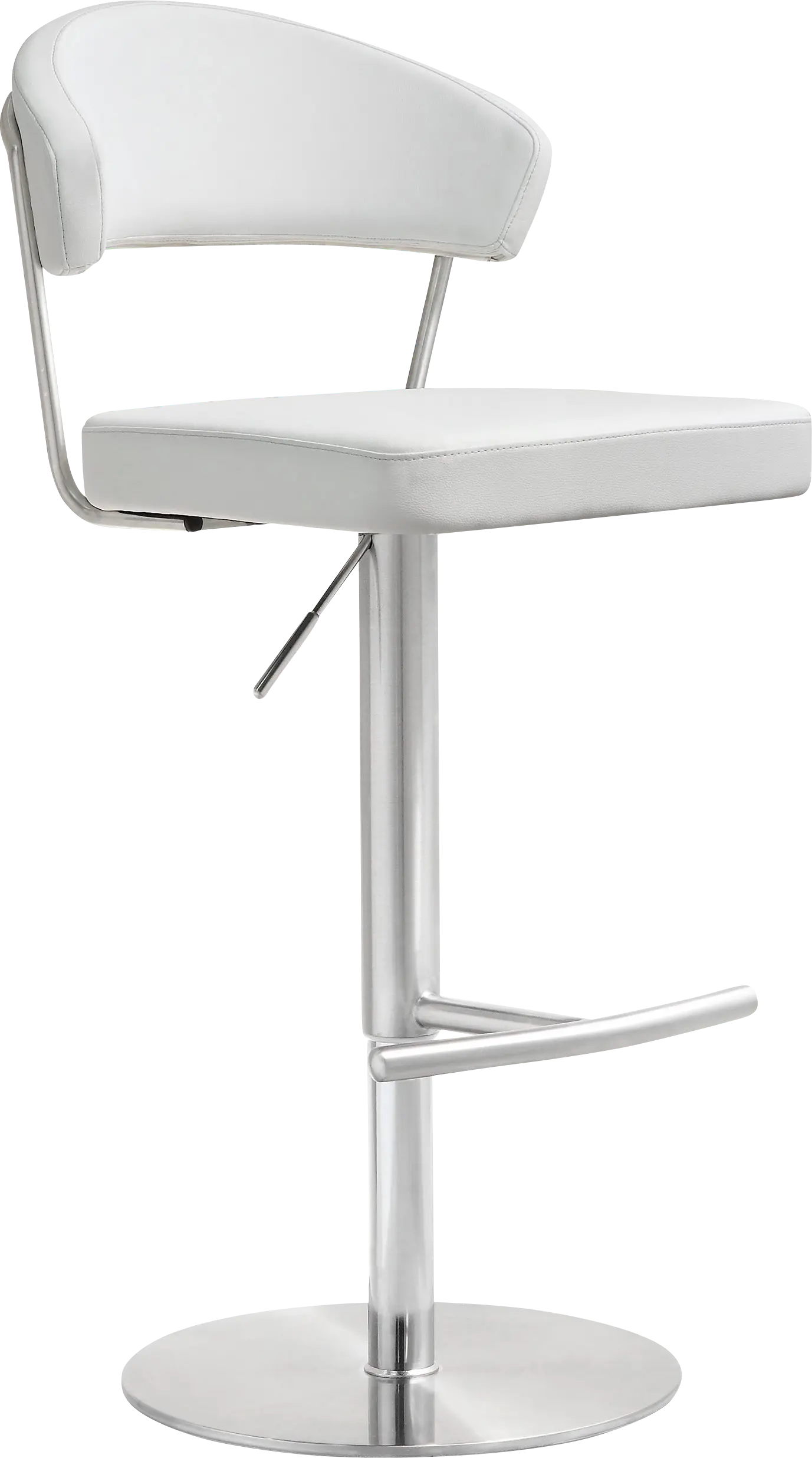 Cosmo White Adjustable Swivel Barstool
