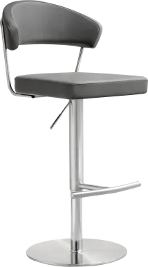 Cosmo Gray Adjustable Swivel Barstool