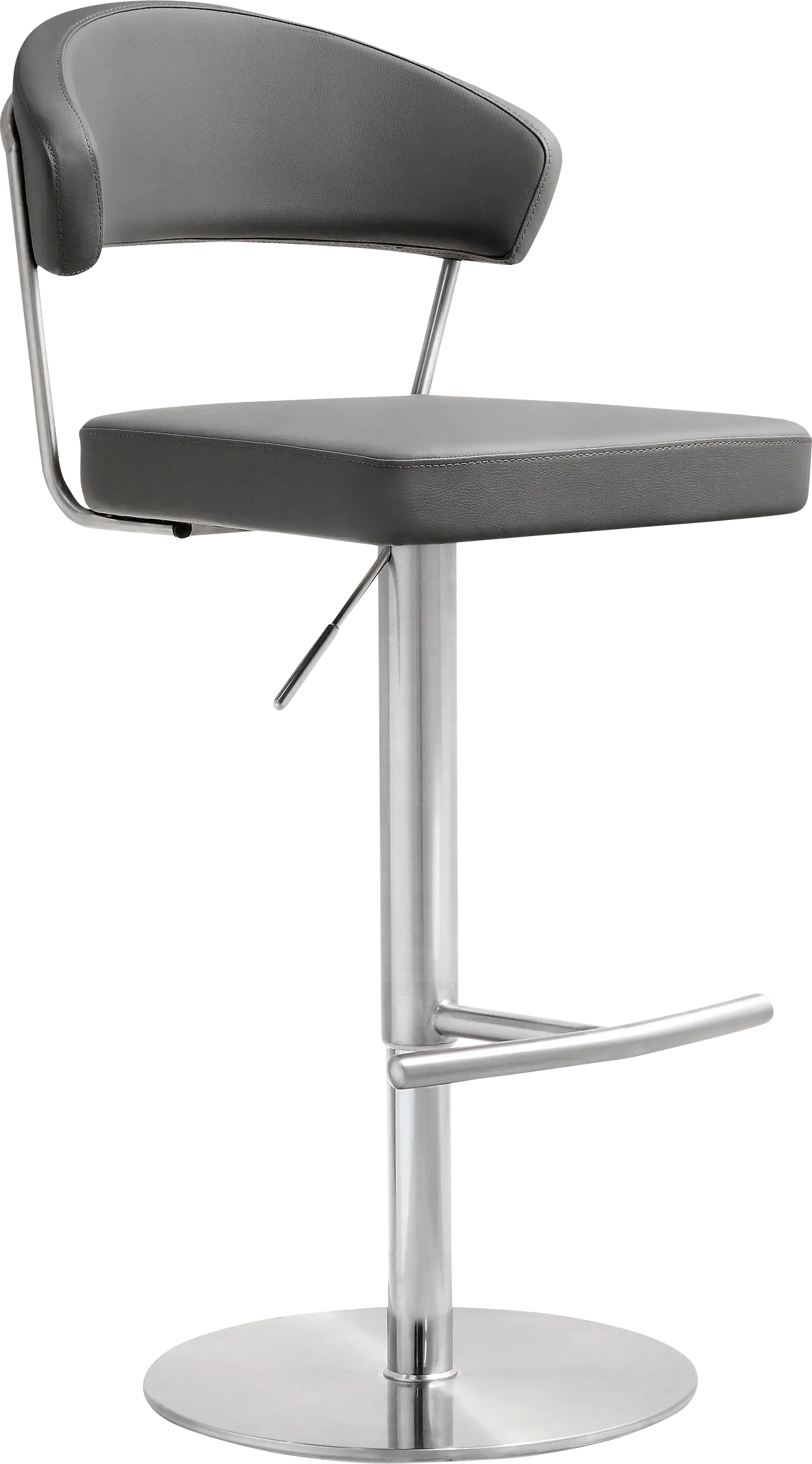 Cosmo Gray Adjustable Swivel Barstool