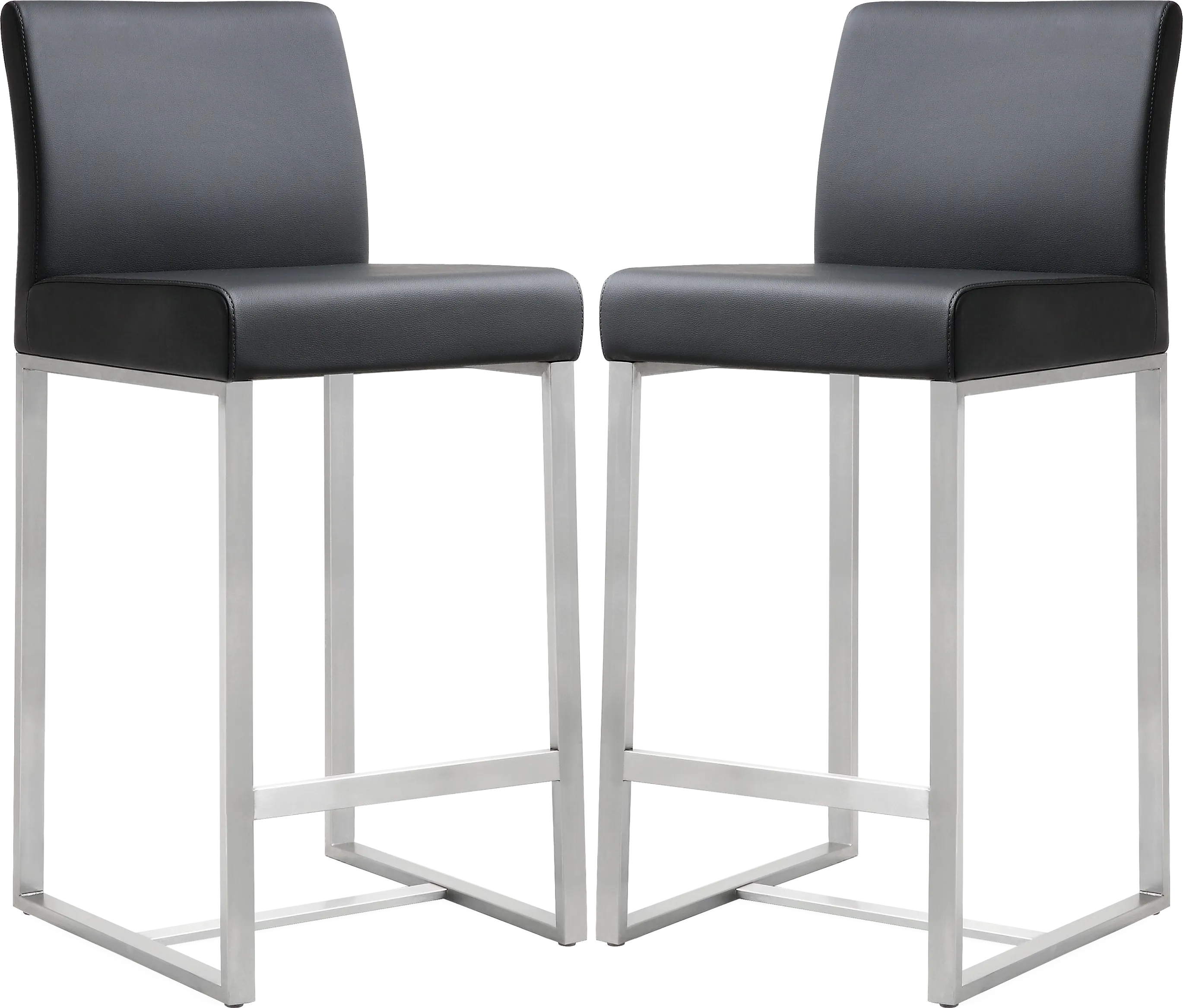 Silas Black Counter Height Stools (Set of 2) - Thumbnail - Image 1