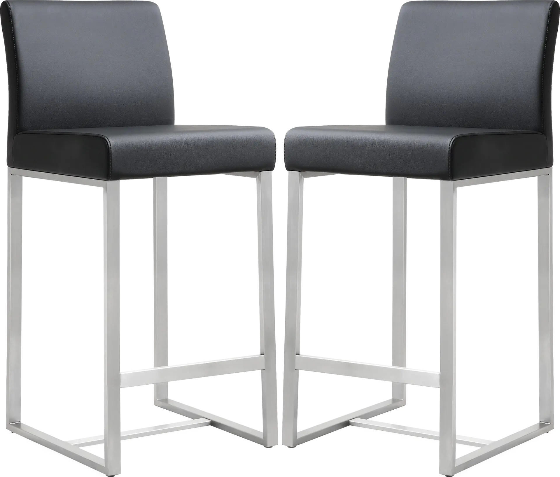 Silas Black Counter Height Stools (Set of 2)