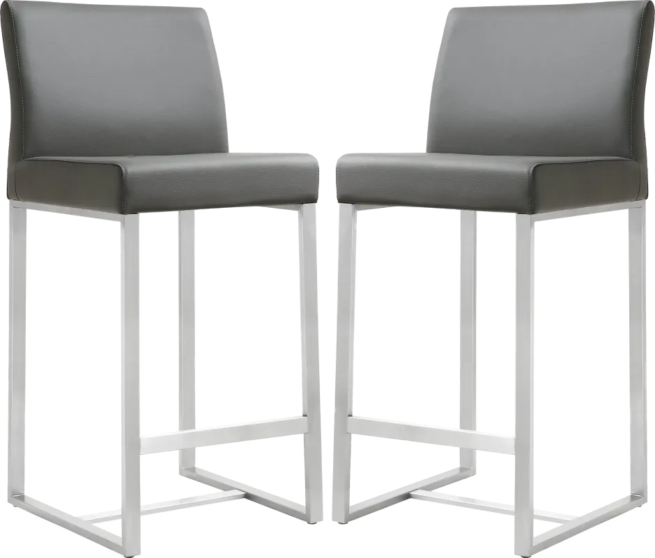 Silas Gray Counter Height Stools (Set of 2)