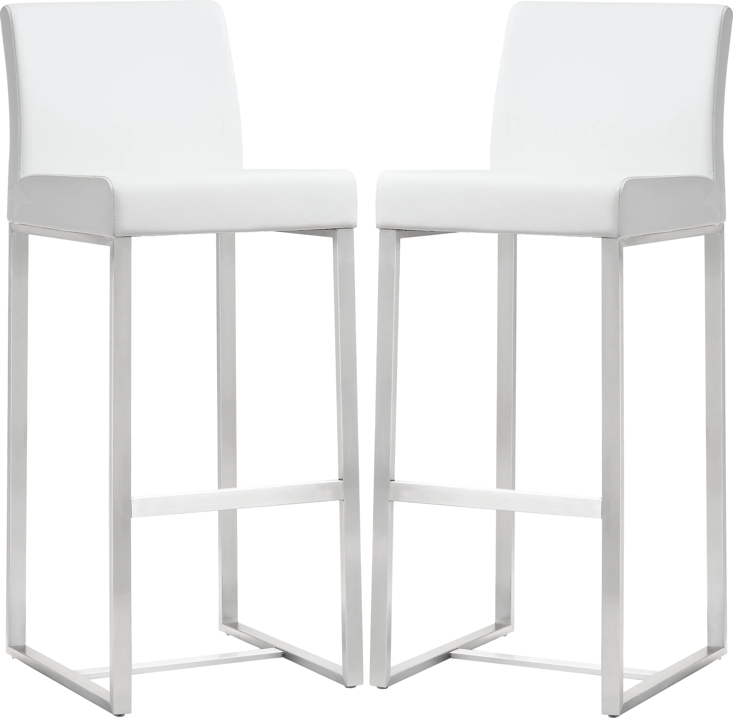 Silas White Barstools (Set of 2) - Thumbnail - Image 1
