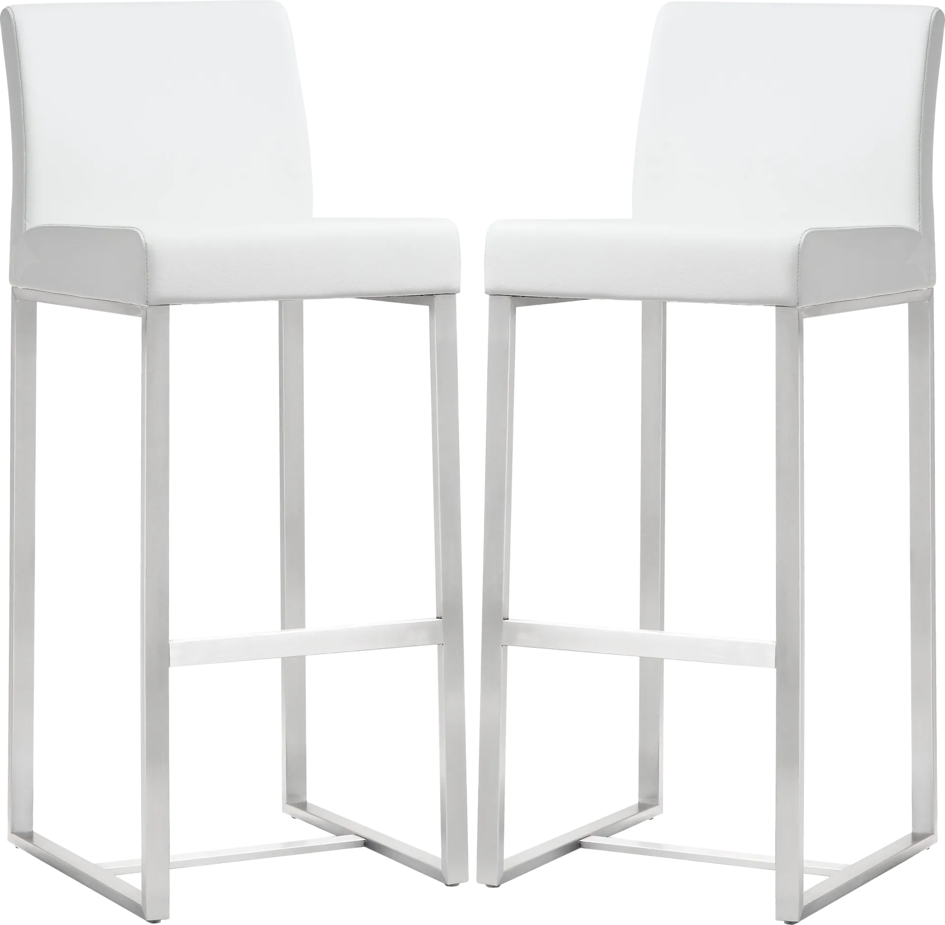 Silas White Barstools (Set of 2) - Image 1