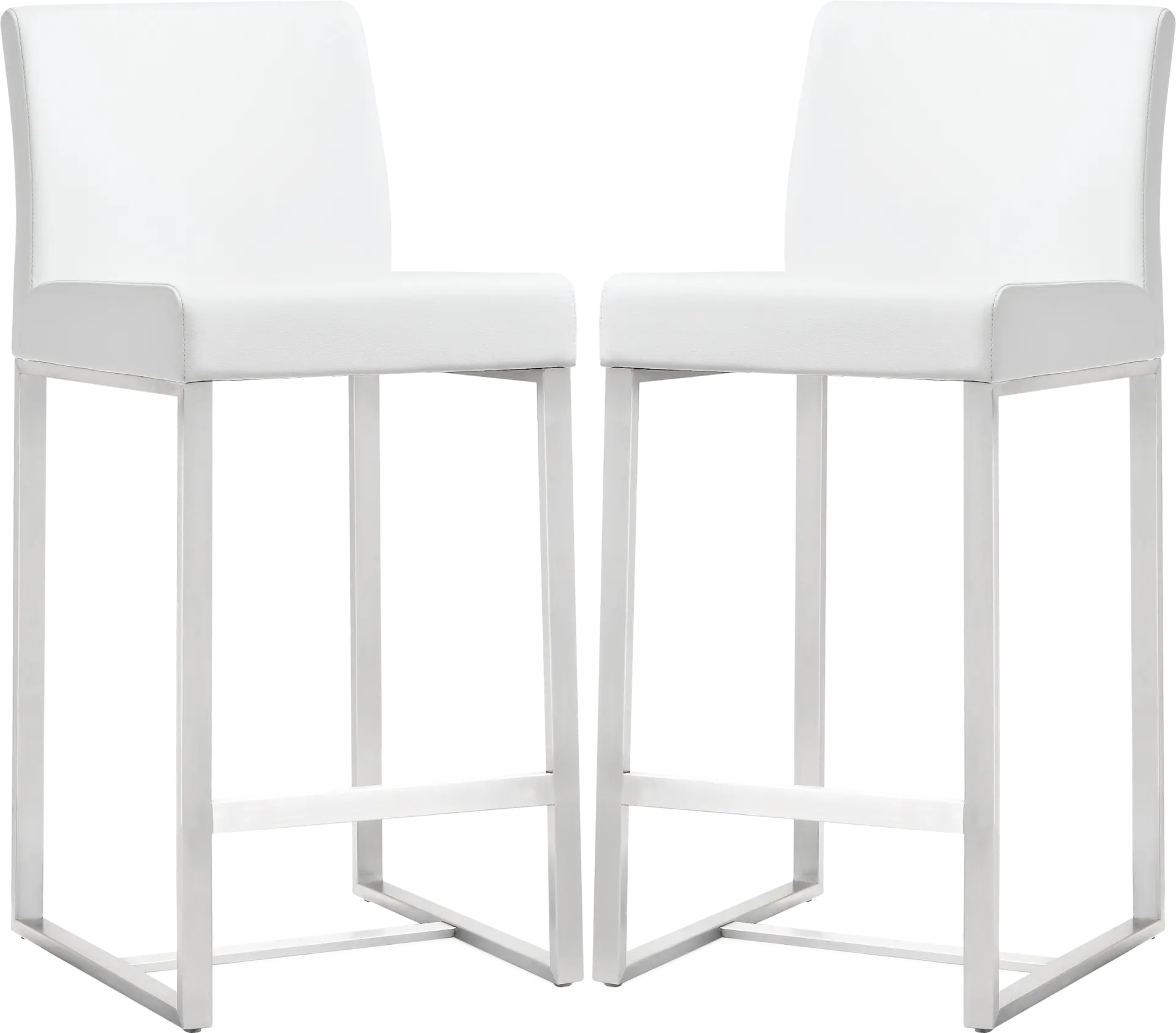 Silas White Counter Height Stools (Set of 2)