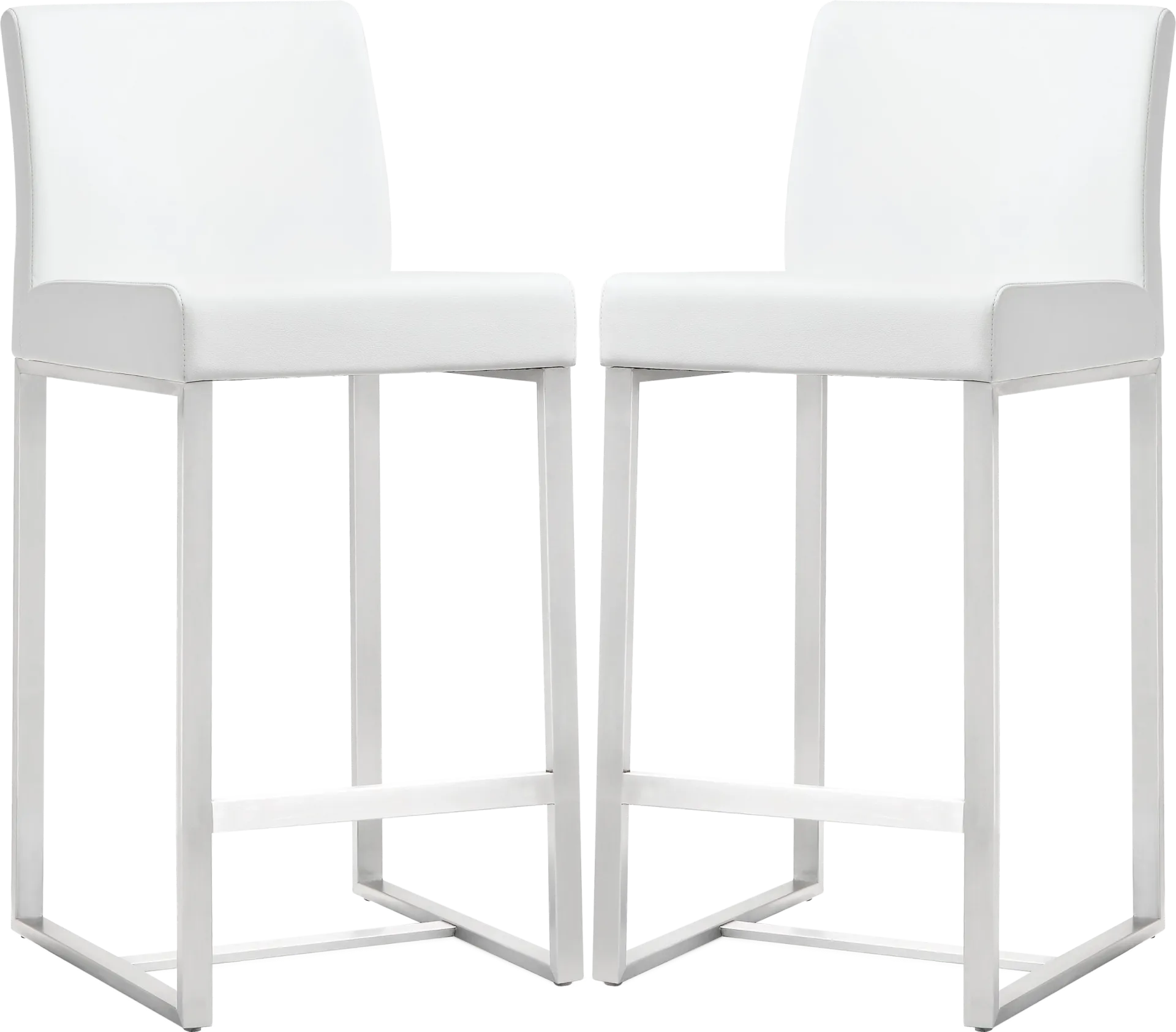 Silas White Counter Height Stools (Set of 2) - Image 1