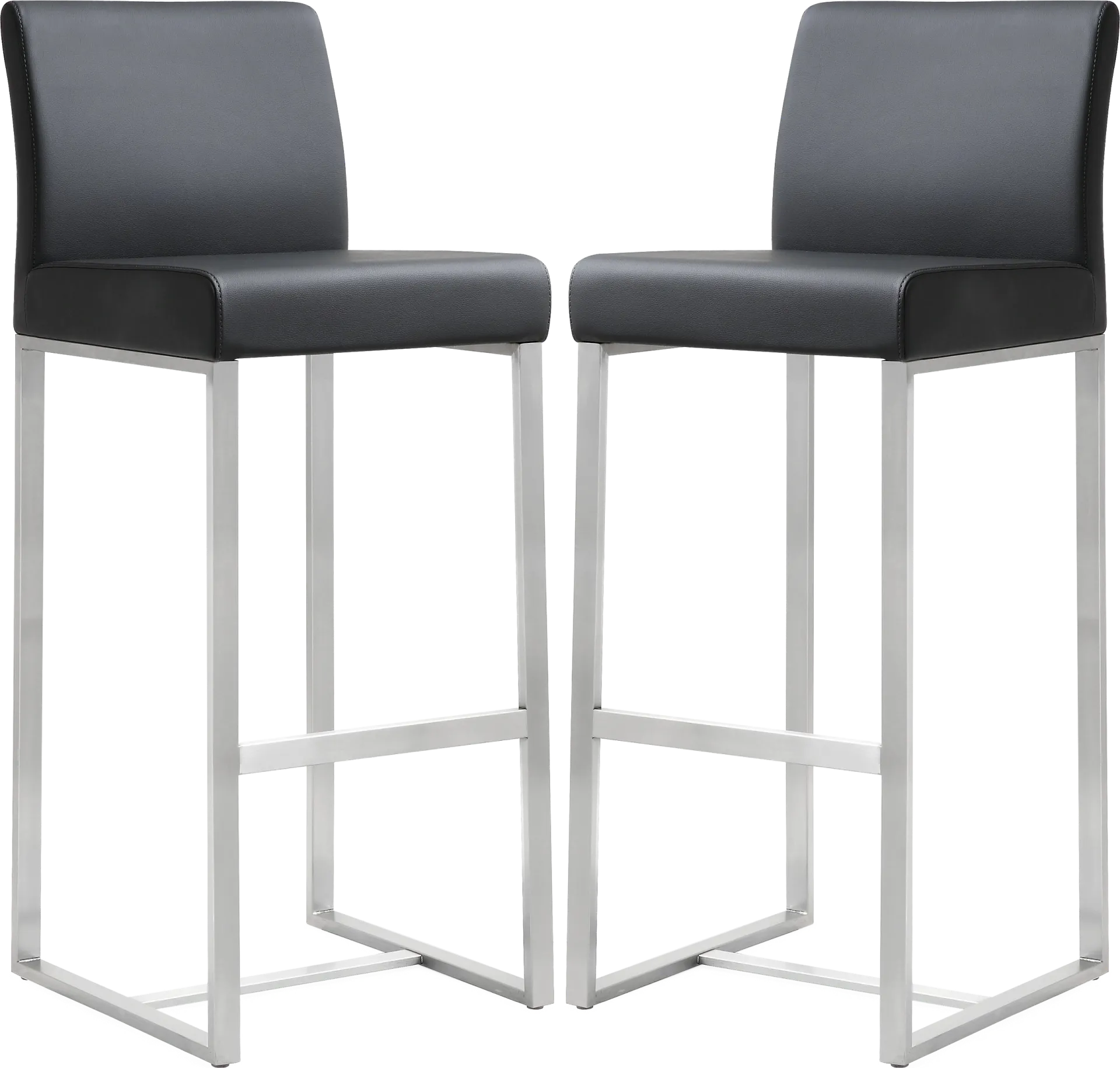 Silas Black Barstools (Set of 2) - Image 1