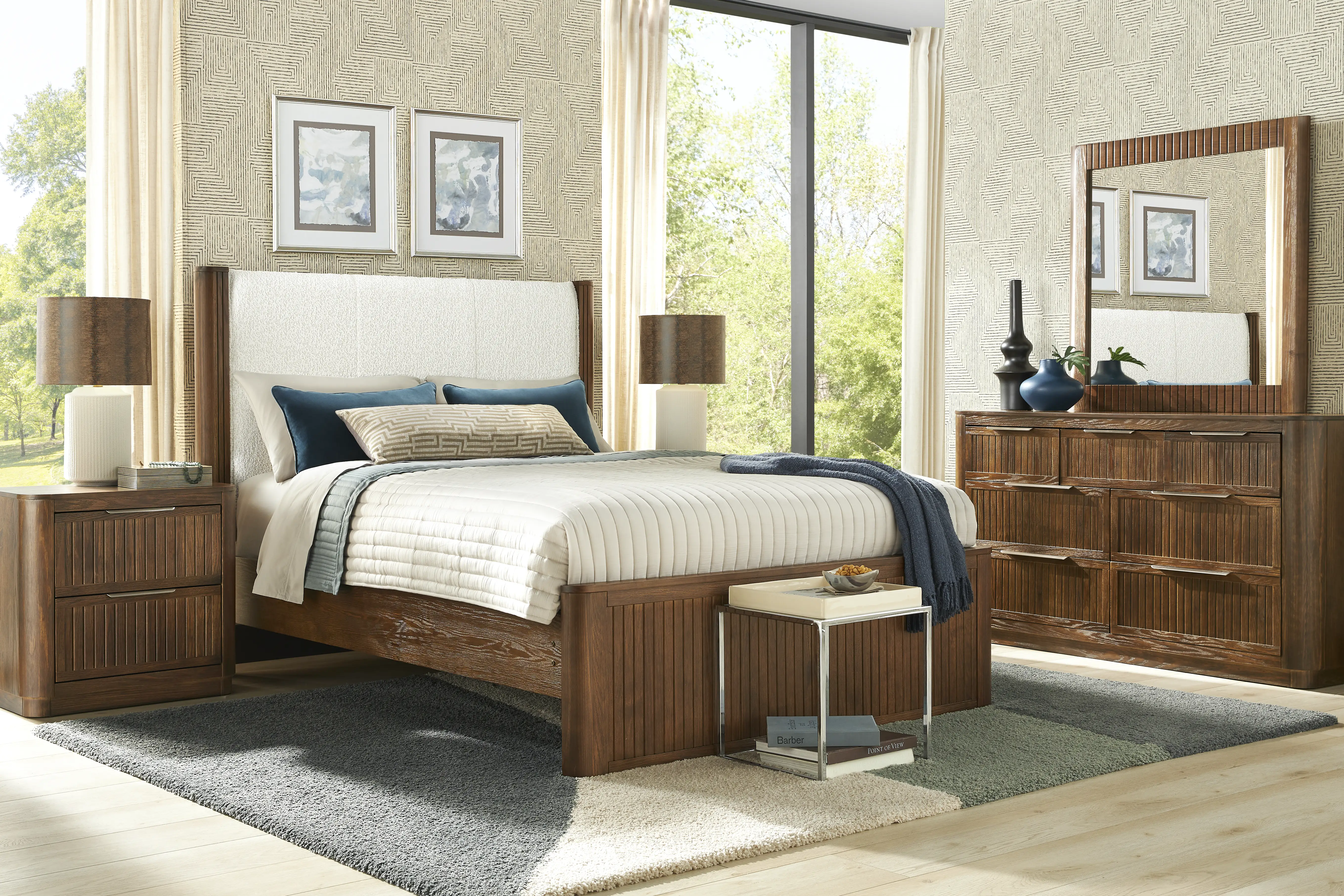 Glenfair Tobacco 5 Pc King Upholstered Bedroom - Thumbnail - Image 1