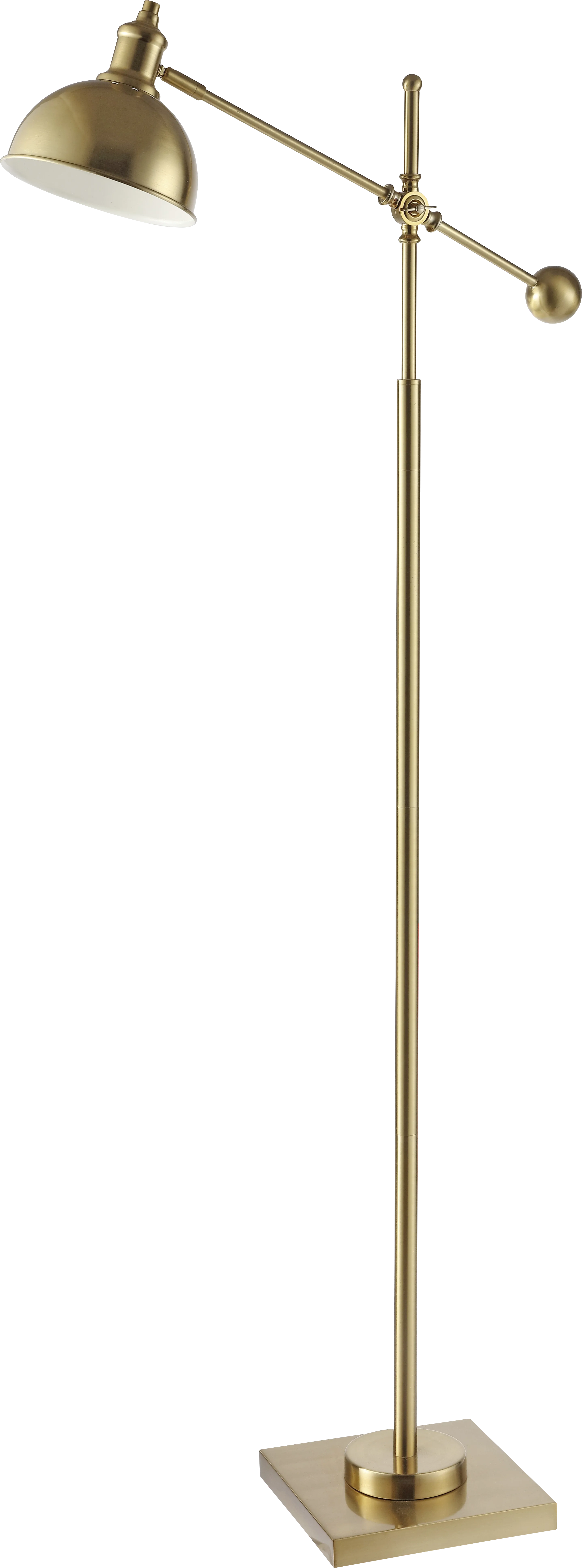 Knodell Circle Brass Floor Lamp - Thumbnail - Image 1
