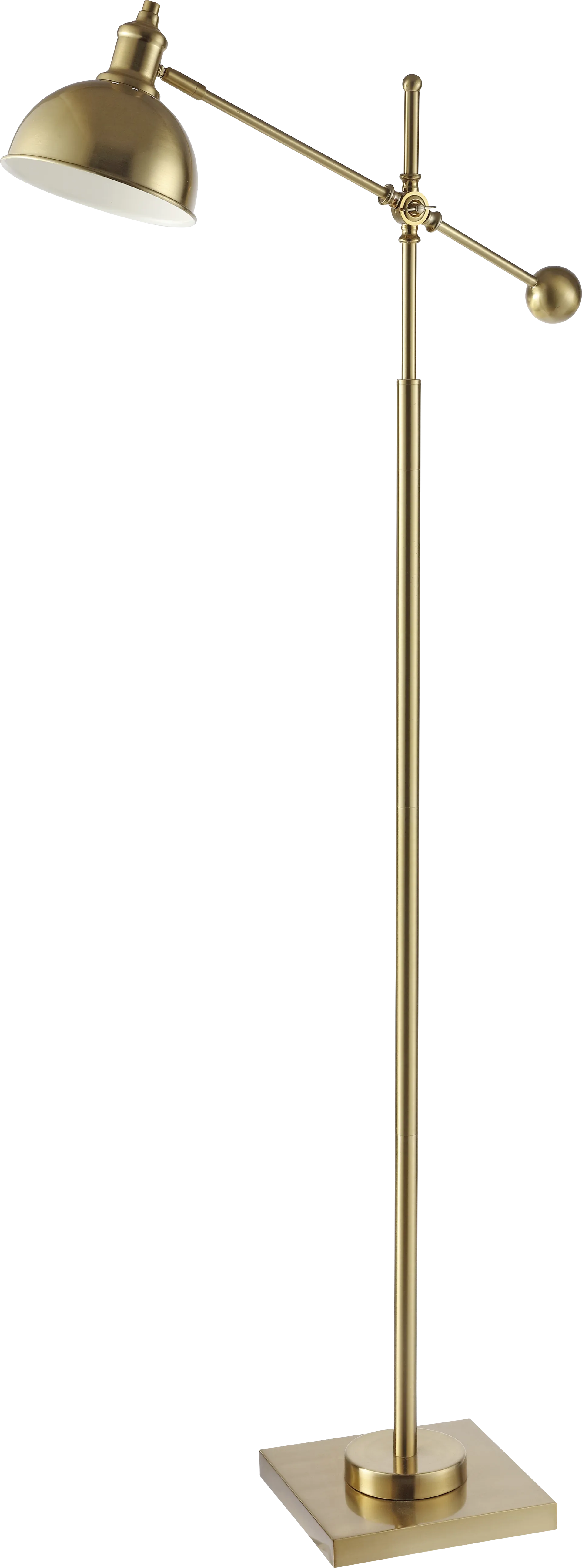 Knodell Circle Brass Floor Lamp - Image 1
