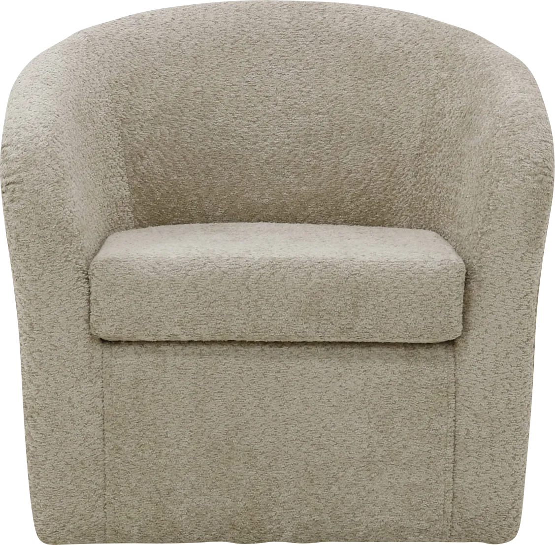 Emsabit I Ivory Swivel Accent Chair - Image 1
