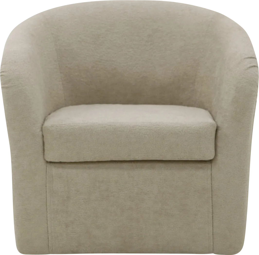 Emsabit I Beige Swivel Accent Chair - Thumbnail - Image 1