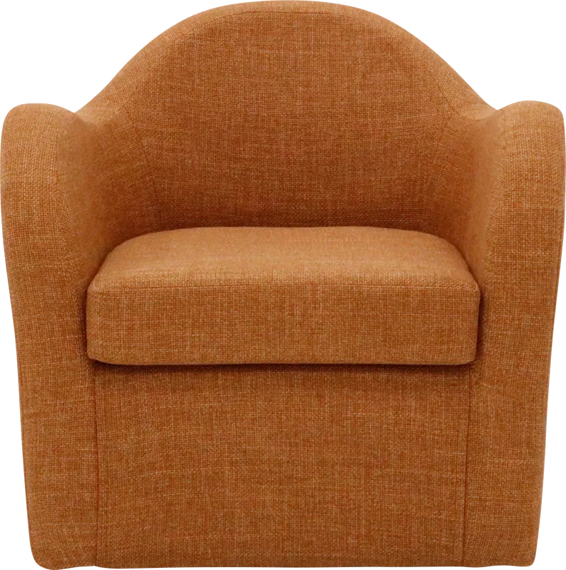 Peliel Orange Swivel Accent Chair