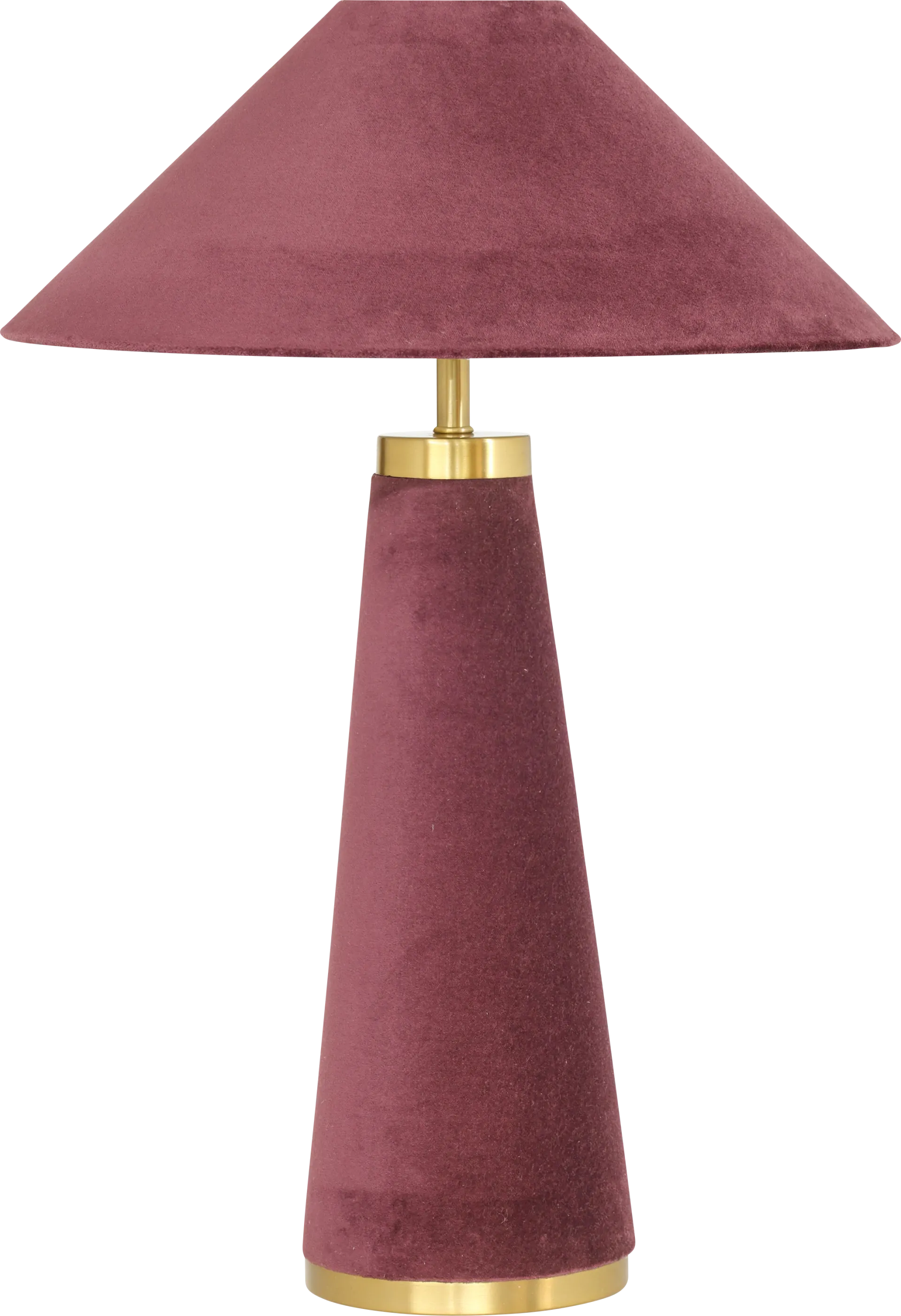 Banneker Shade Burgundy Lamp - Image 1
