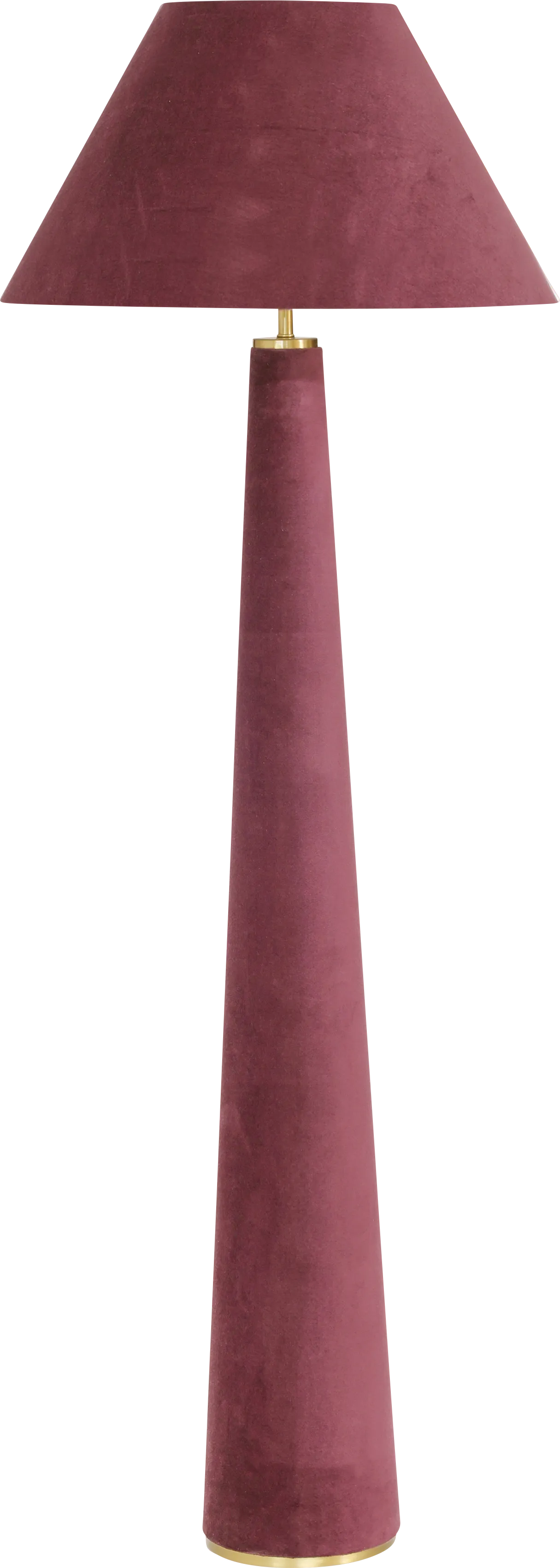 Banneker Shade Burgundy Floor Lamp - Image 1