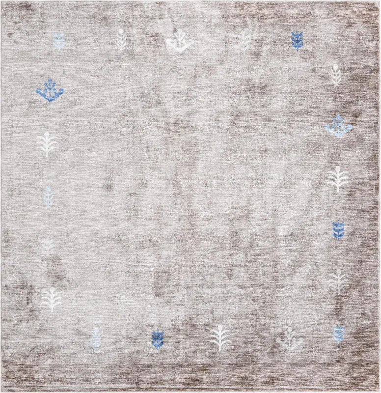 Mahbub Gray 7'10 Square Rug