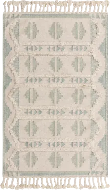 Rosea Aqua 5'1 x 8' Rug