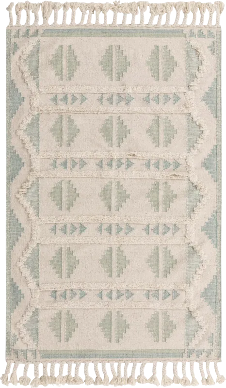 Rosea Aqua 5'1 x 8' Rug