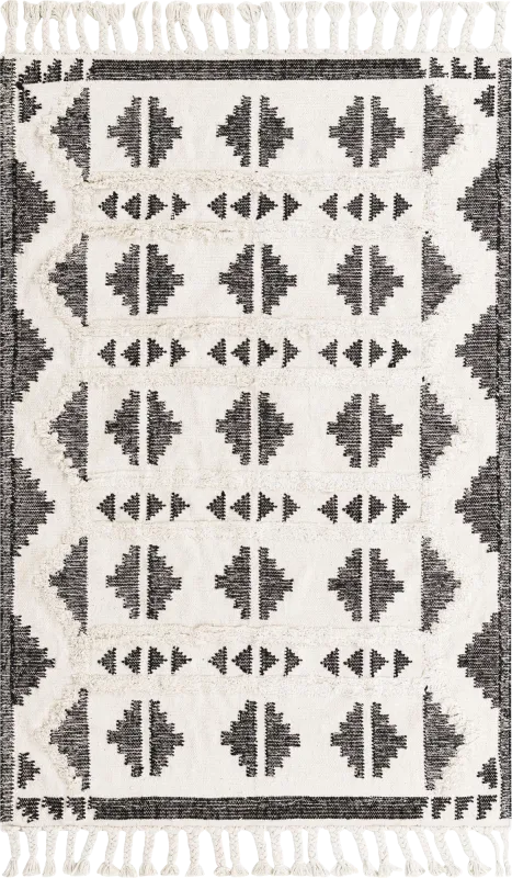 Rosea Black 5'1 x 8' Rug