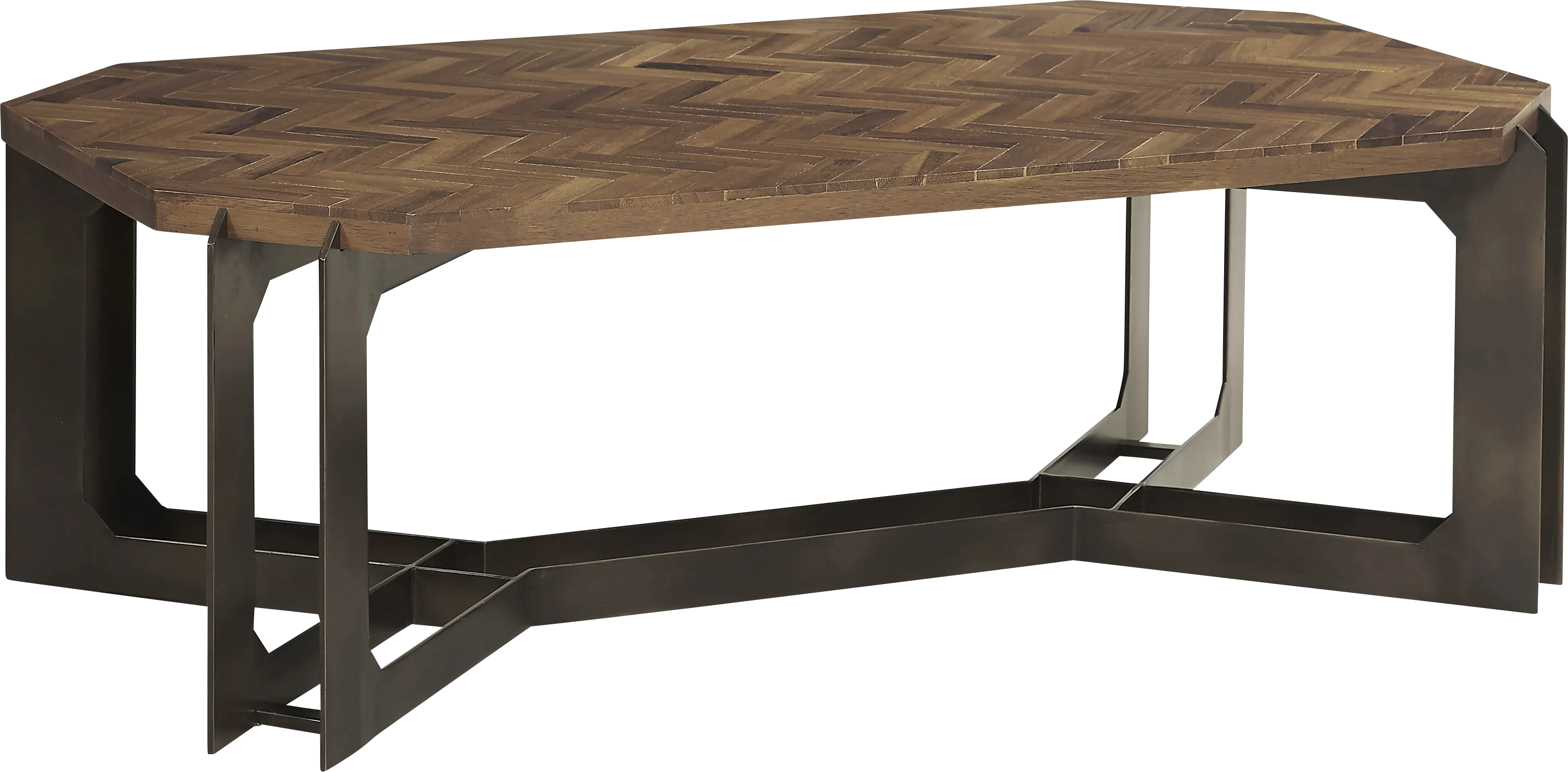 Crowwheels Brown Cocktail Table - Thumbnail - Image 1