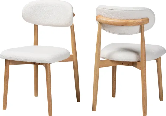 Forestics White Dining Chair, Set of 2