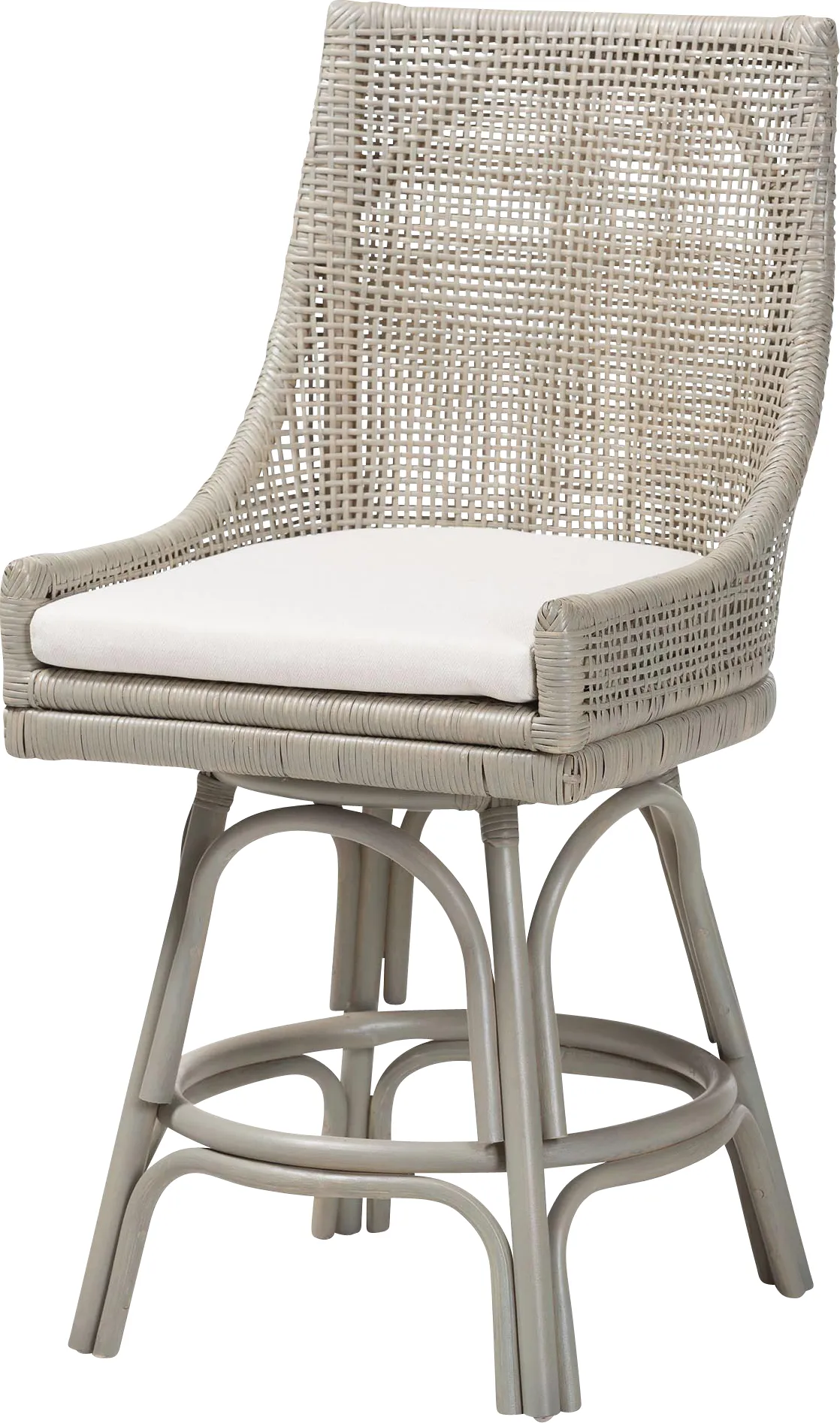 Quadbit Gray Swivel Counter Height Stool - Thumbnail - Image 1