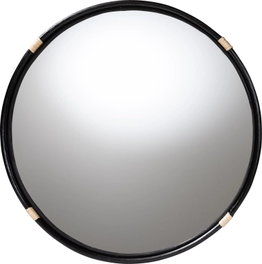Oceanland Black Round Mirror