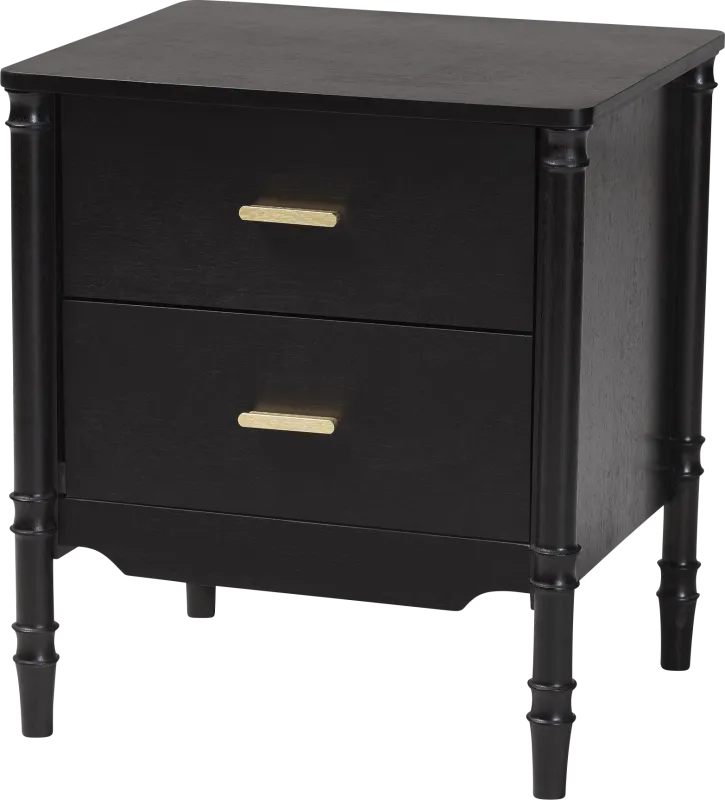 Heartsun Black Nightstand