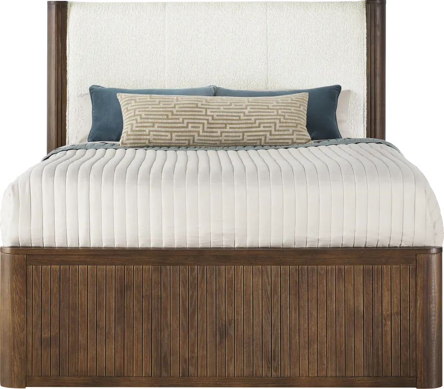 3 pc queen upholstered bed