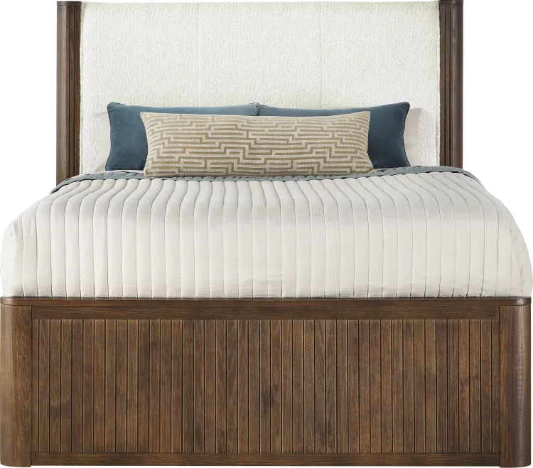 3 pc queen upholstered bed