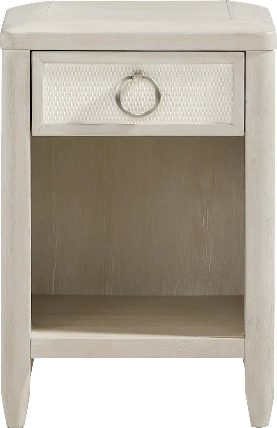 Maldive White 1-Drawer Nightstand