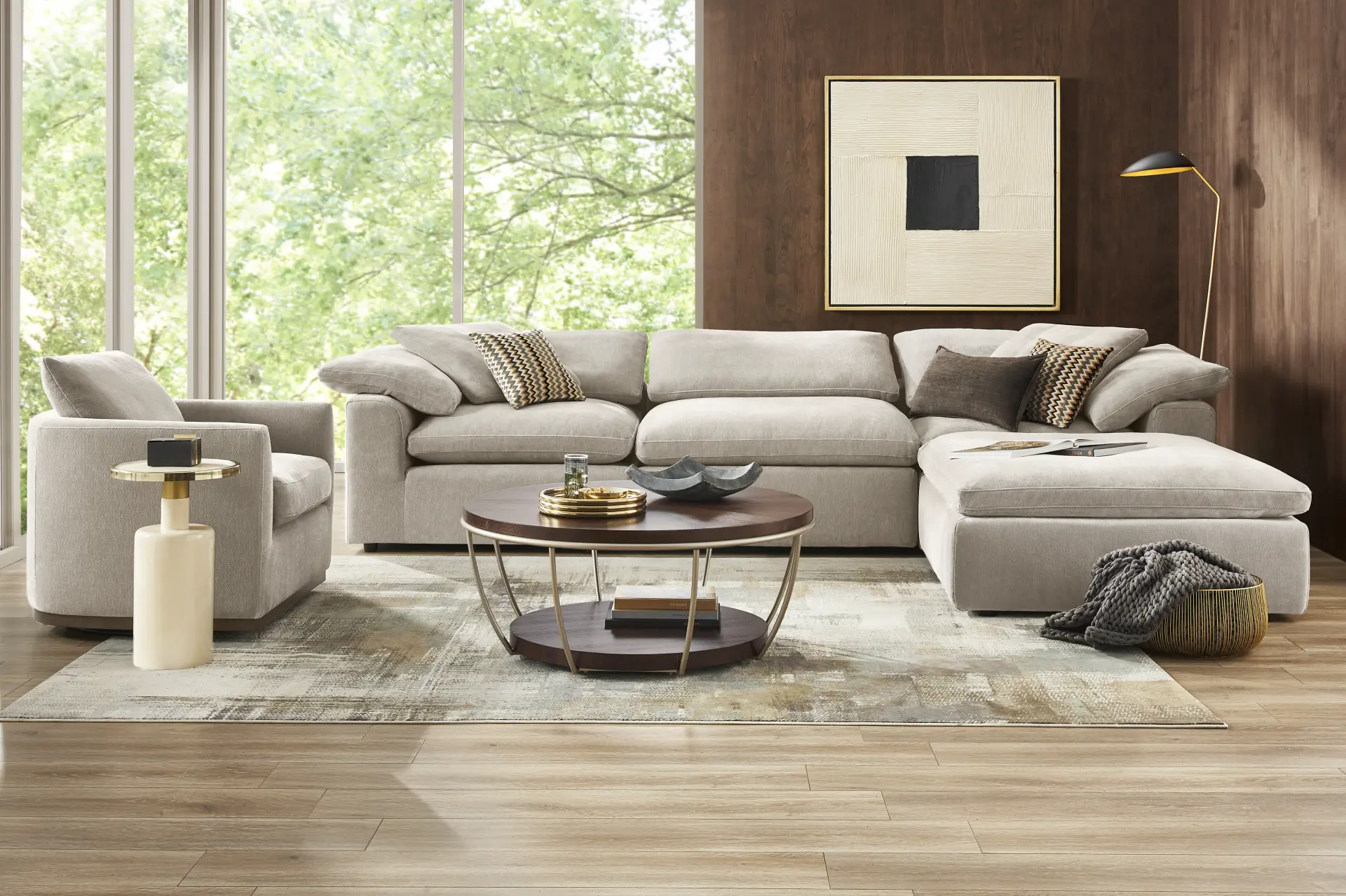 The Flow Gray 4 Pc Sectional