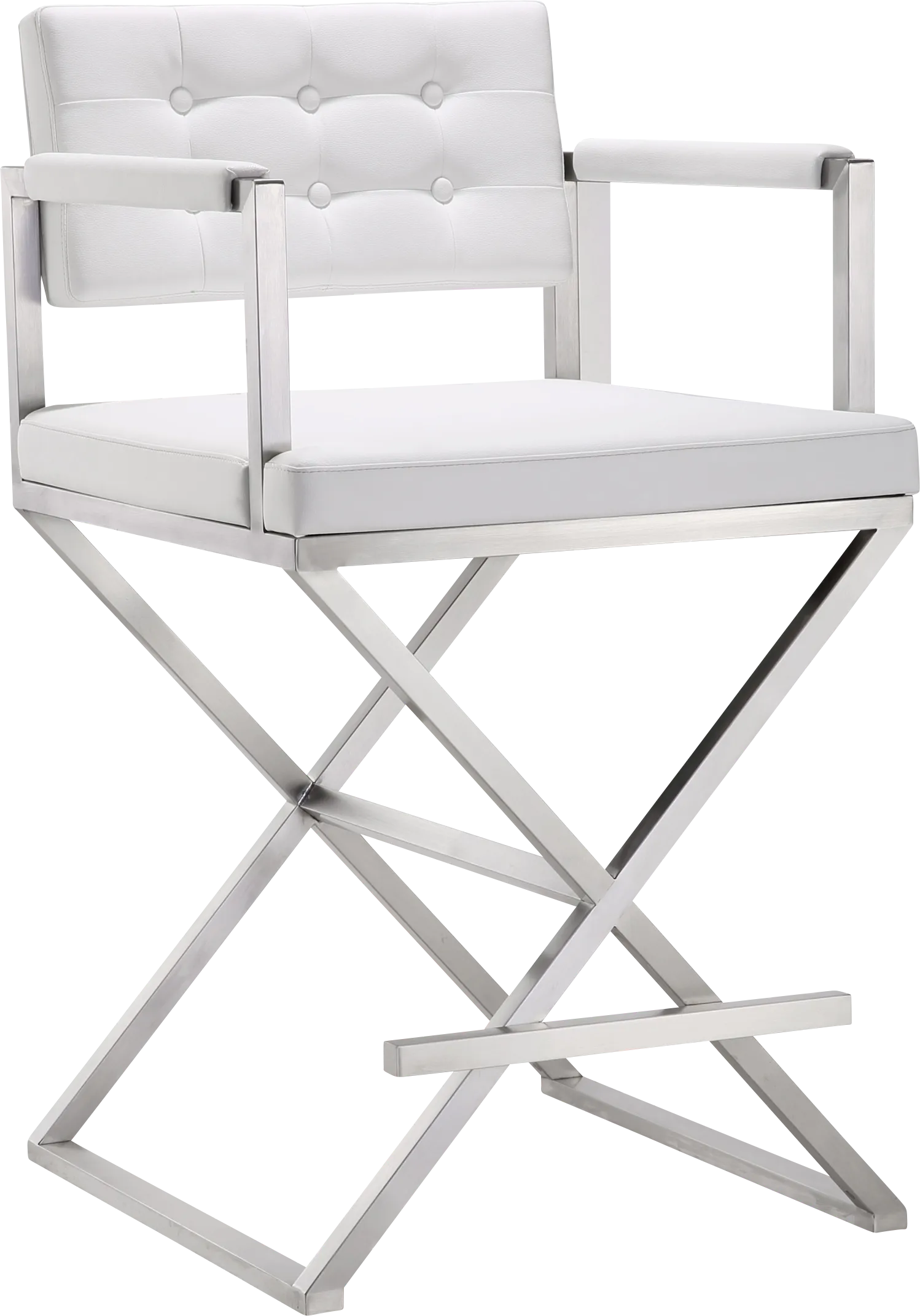 Director White Counter Height Stool - Thumbnail - Image 1