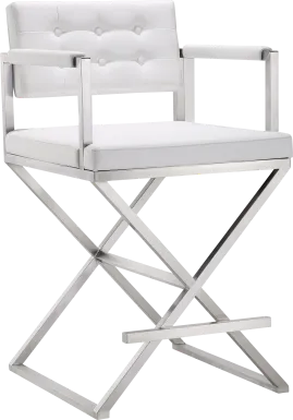 Director White Counter Height Stool