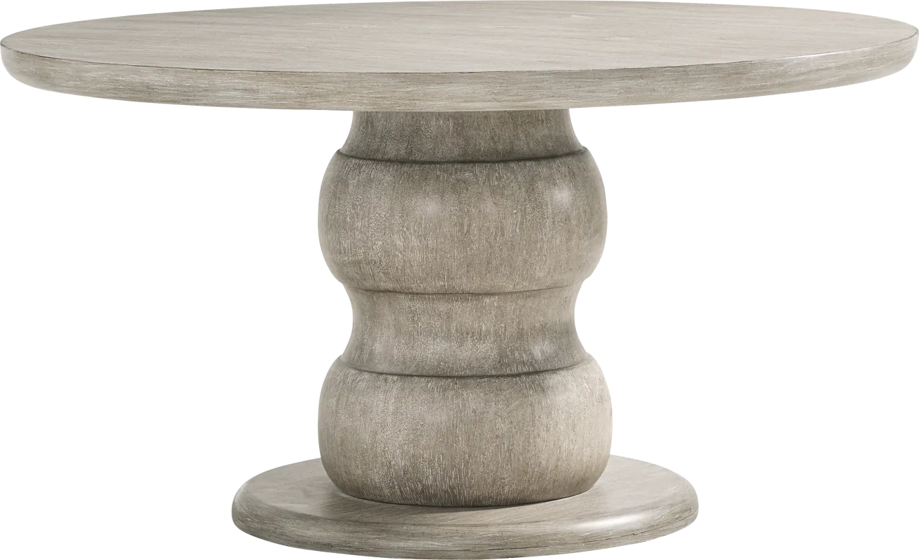 Santa Clarita Light Gray Round Dining Table