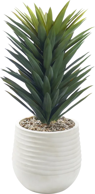 Rassy Green 41 in. UV Artificial Agave Plant in White Planter