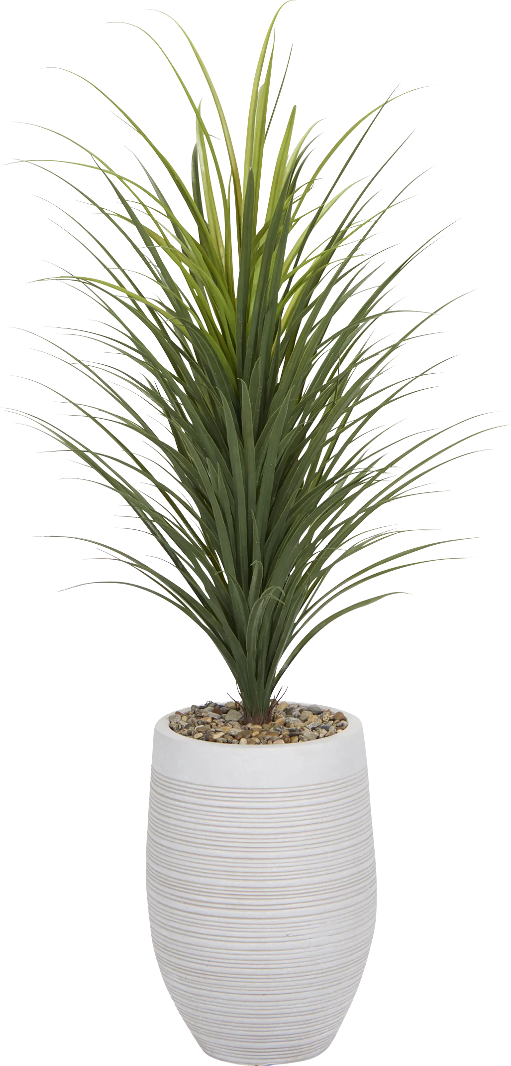 Travni Green 58 in. UV Artificial Grass in White Planter - Image 1
