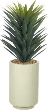 Sissa Green 38 in. in UV Artificial Agave Plant in Beige Planter