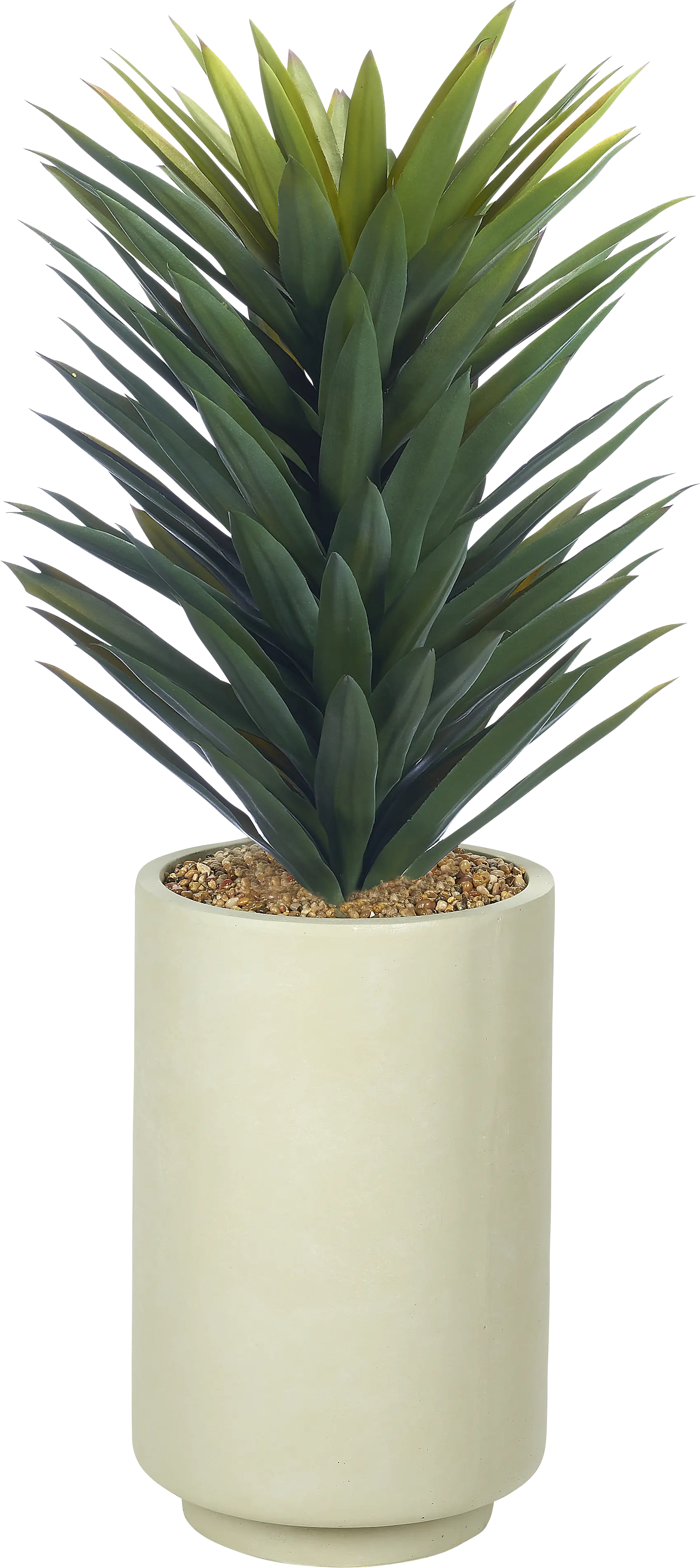 Sissa Green 38 in. in UV Artificial Agave Plant in Beige Planter