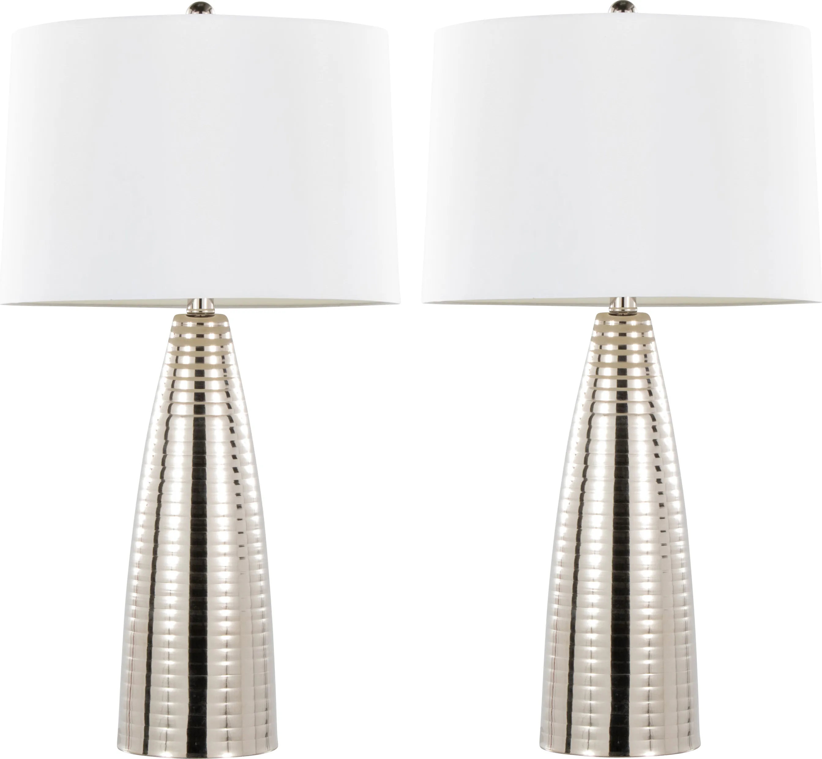 Ewald Shade Silver Lamp, Set of 2 - Thumbnail - Image 1